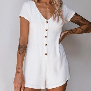 Princess Polly Adi Romper White